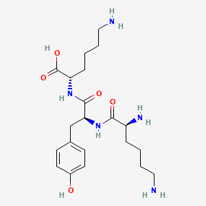 Chemical structure of H-Lys-Tyr-Lys-OH