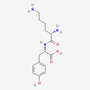 Chemical structure of H-Lys-Tyr-OH