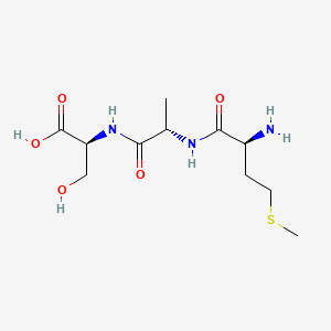 Chemical structure of H-Met-Ala-Ser-OH