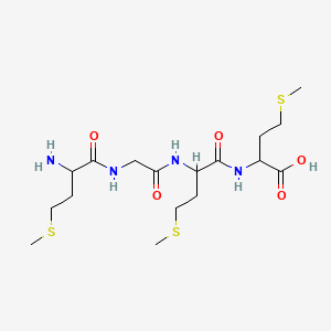 Chemical structure of H-Met-Gly-Met-Met-OH