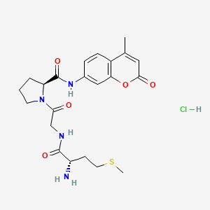 Chemical structure of H-Met-Gly-Pro-AMC · HCl