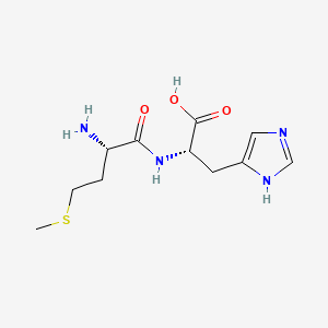 Chemical structure of H-Met-His-OH