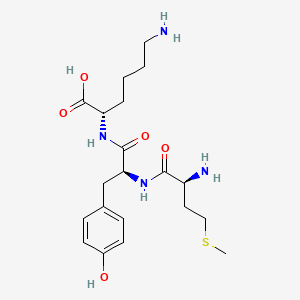 Chemical structure of H-Met-Tyr-Lys-OH