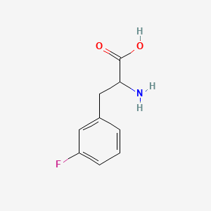 Chemical structure of H-m-Fluoro-DL-Phe-OH