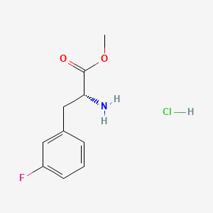 Chemical structure of H-m-Fluoro-D-Phe-OMe · HCl