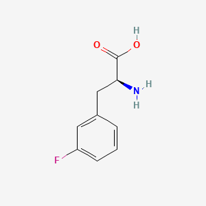 Chemical structure of H-m-Fluoro-Phe-OH
