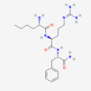 Chemical structure of H-Nle-Arg-Phe-NH₂