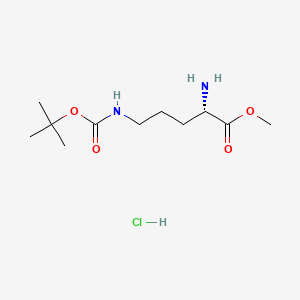 Chemical structure of H-Orn(Boc)-OMe · HCl