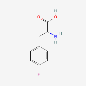 Chemical structure of H-p-Fluoro-D-Phe-OH