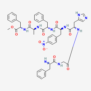 Chemical structure of H-Phe-Gly-His-p-nitro-Phe-Phe-Ala-Phe-OMe