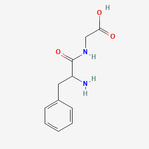 Chemical structure of H-Phe-Gly-OH