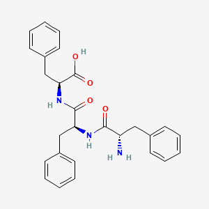 Chemical structure of H-Phe-Phe-Phe-OH
