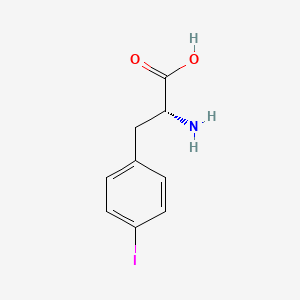 Chemical structure of H-p-Iodo-D-Phe-OH