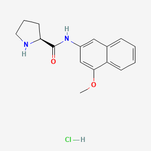 Chemical structure of H-Pro-4MβNA · HCl