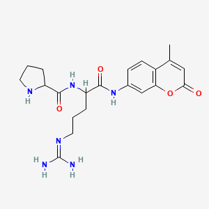 Chemical structure of H-Pro-Arg-AMC · 2 HCl