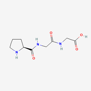 Chemical structure of H-Pro-Gly-Gly-OH