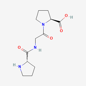 Chemical structure of H-Pro-Gly-Pro-OH