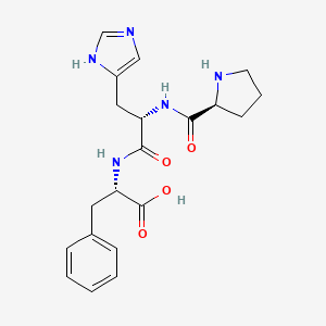 Chemical structure of H-Pro-His-Phe-OH