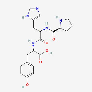 Chemical structure of H-Pro-His-Tyr-OH