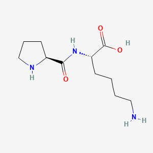 Chemical structure of H-Pro-Lys-OH