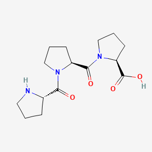 Chemical structure of H-Pro-Pro-Pro-OH