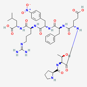 Chemical structure of H-Pro-Thr-Glu-Phe-p-nitro-Phe-Arg-Leu-OH