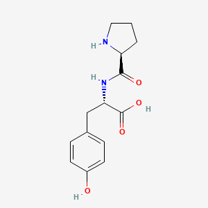 Chemical structure of H-Pro-Tyr-OH