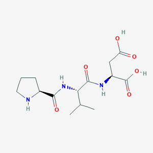 Chemical structure of H-Pro-Val-Asp-OH