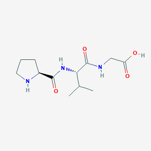 Chemical structure of H-Pro-Val-Gly-OH