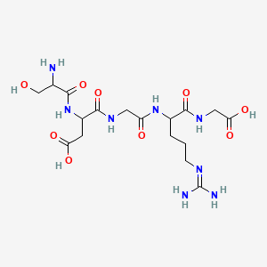 Chemical structure of H-Ser-Asp-Gly-Arg-Gly-OH