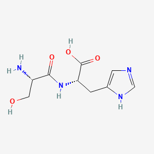 Chemical structure of H-Ser-His-OH