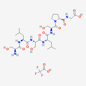 Chemical structure of H-Ser-Leu-Ser-Leu-Ser-Pro-Gly-OH