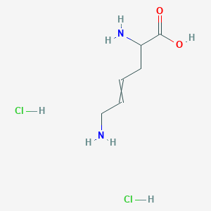 Chemical structure of H-trans-4,5-Dehydro-DL-Lys-OH · 2 HCl