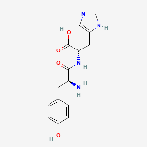 Chemical structure of H-Tyr-His-OH