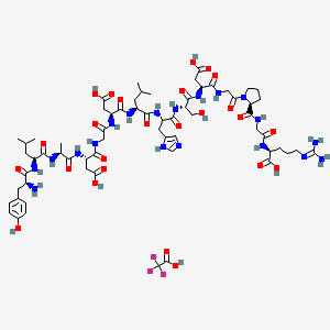 Chemical structure of H-Tyr-Leu-Ala-Asp-Gly-Asp-Leu-His-Ser-Asp-Gly-Pro-Gly-Arg-OH