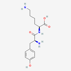 Chemical structure of H-Tyr-Lys-OH