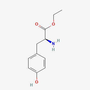 Chemical structure of H-Tyr-OEt (free base)