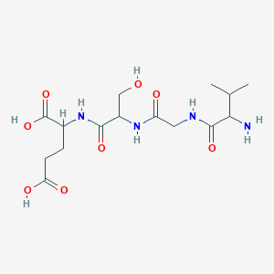 Chemical structure of H-Val-Gly-Ser-Glu-OH