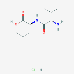 Chemical structure of H-Val-Leu-OH · HCl