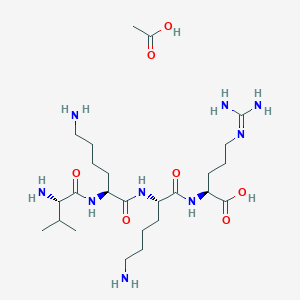Chemical structure of H-Val-Lys-Lys-Arg-OH