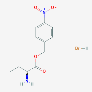 Chemical structure of H-Val-P-nitrobenzyl ester hbr
