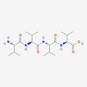 Chemical structure of H-Val-Val-Val-Val-OH