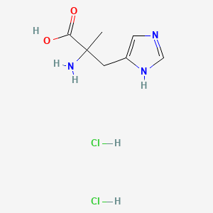 Chemical structure of H-α-Me-DL-His-OH · 2 HCl