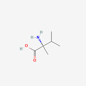 Chemical structure of H-α-Me-Val-OH