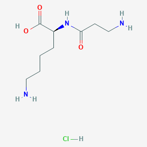 Chemical structure of H-β-Ala-Lys-OH · HCl