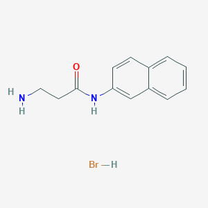 Chemical structure of H-β-Ala-βNA · HBr