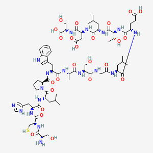 Chemical structure of Leptin (116-130) (human)