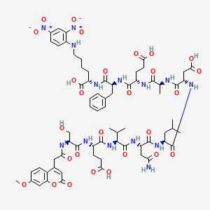 Chemical structure of Mca-(Asn⁶⁷⁰,Leu⁶⁷¹)-Amyloid β/A4 Protein Precursor₇₇₀ (667-675)-Lys(Dnp)