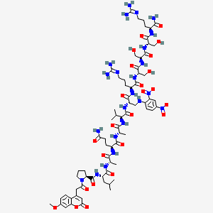 Chemical structure of Mca-(endo-1a-Dap(Dnp))-TNF-α (-5 to +6) amide (human)