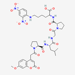 Chemical structure of Mca-Pro-Leu-Gly-Pro-D-Lys(Dnp)-OH